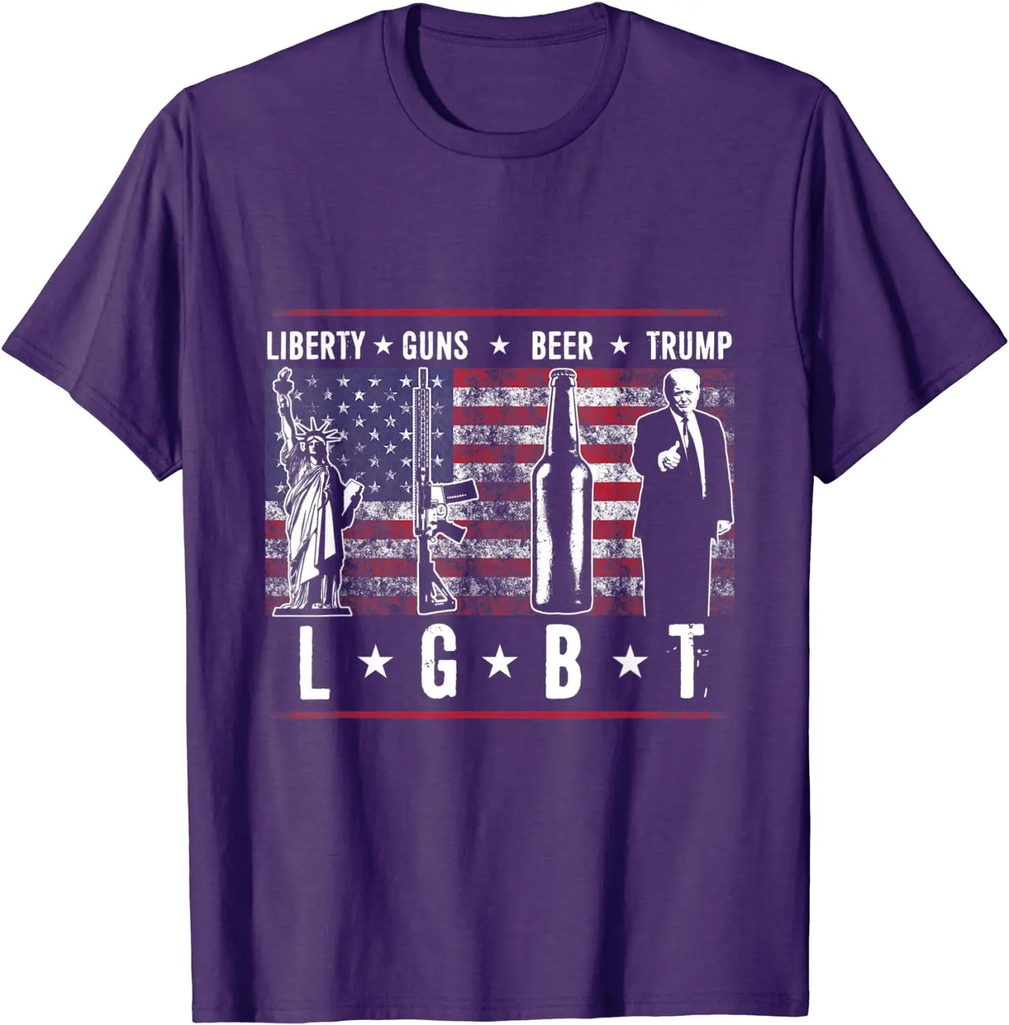 Liberty Guns Beer Trump TShirt - Patriot Picks