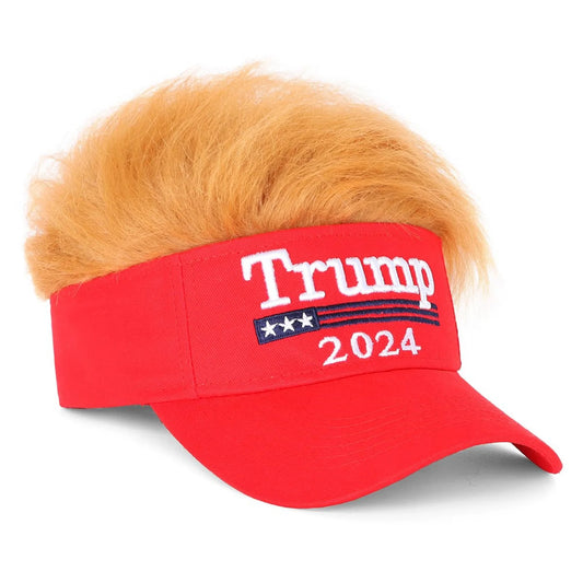 Trump Hats with Wigs 2024 Donald Trump - Patriot Picks