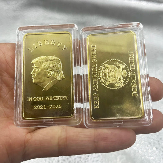 America Donald Trump Gold Plated Bullion Bar - Patriot Picks