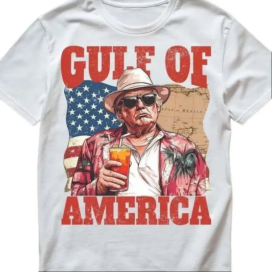 Gulf of America T-Shirt, Trump Tropical Vibes Tee - Patriot Picks