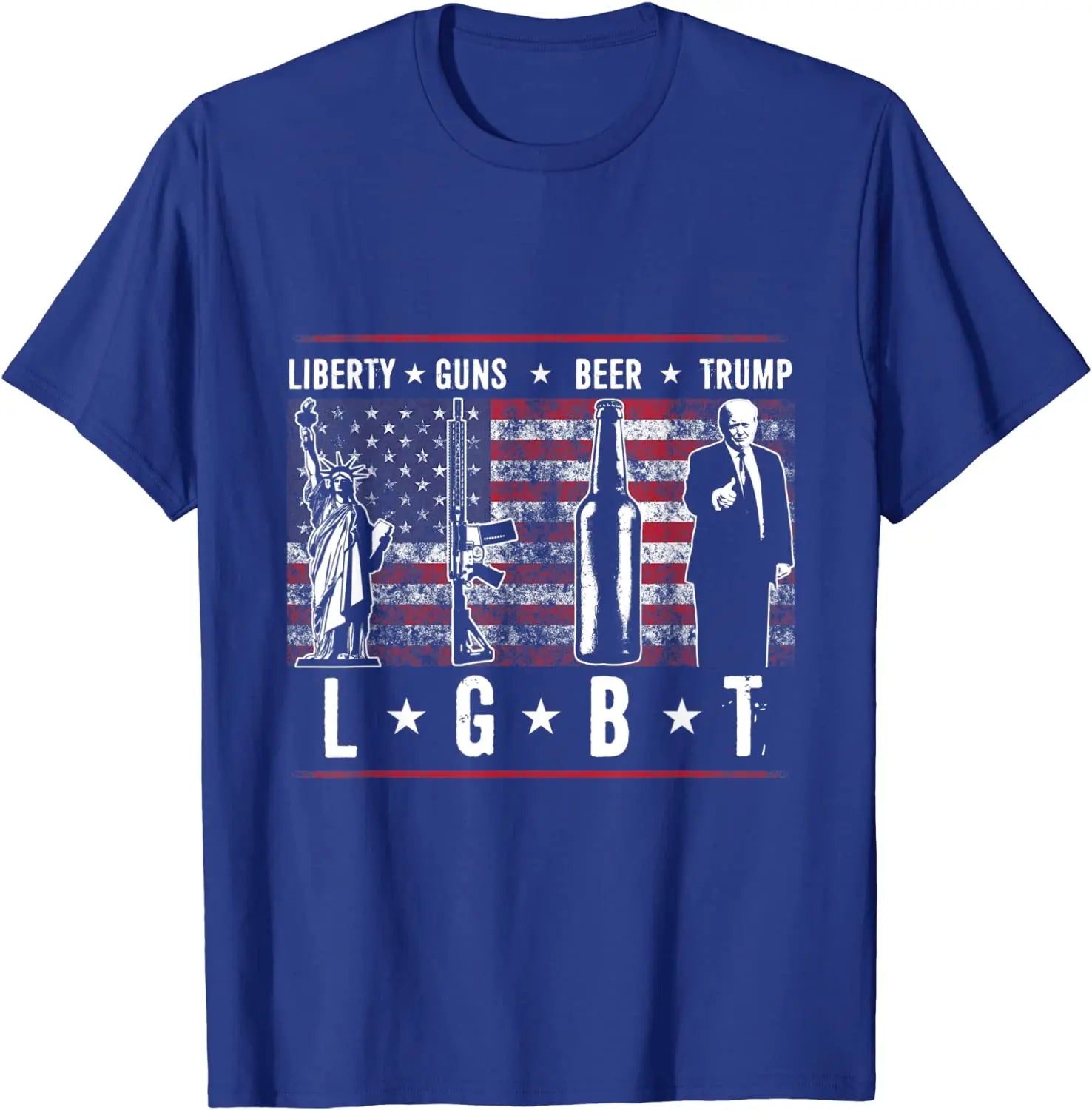 Liberty Guns Beer Trump TShirt - Patriot Picks